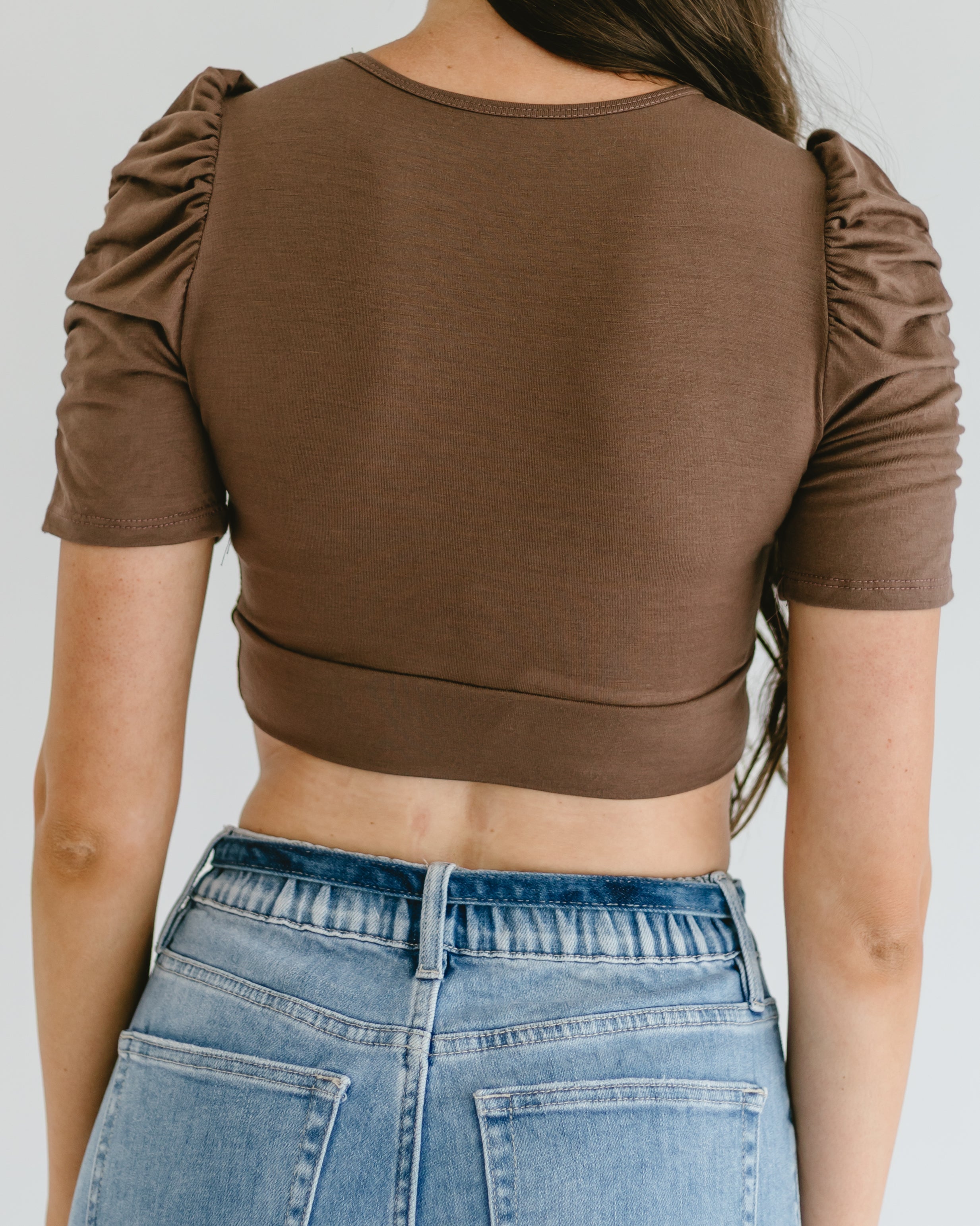 Ruched Sleeve Halftee - P's One-Stop Shop 