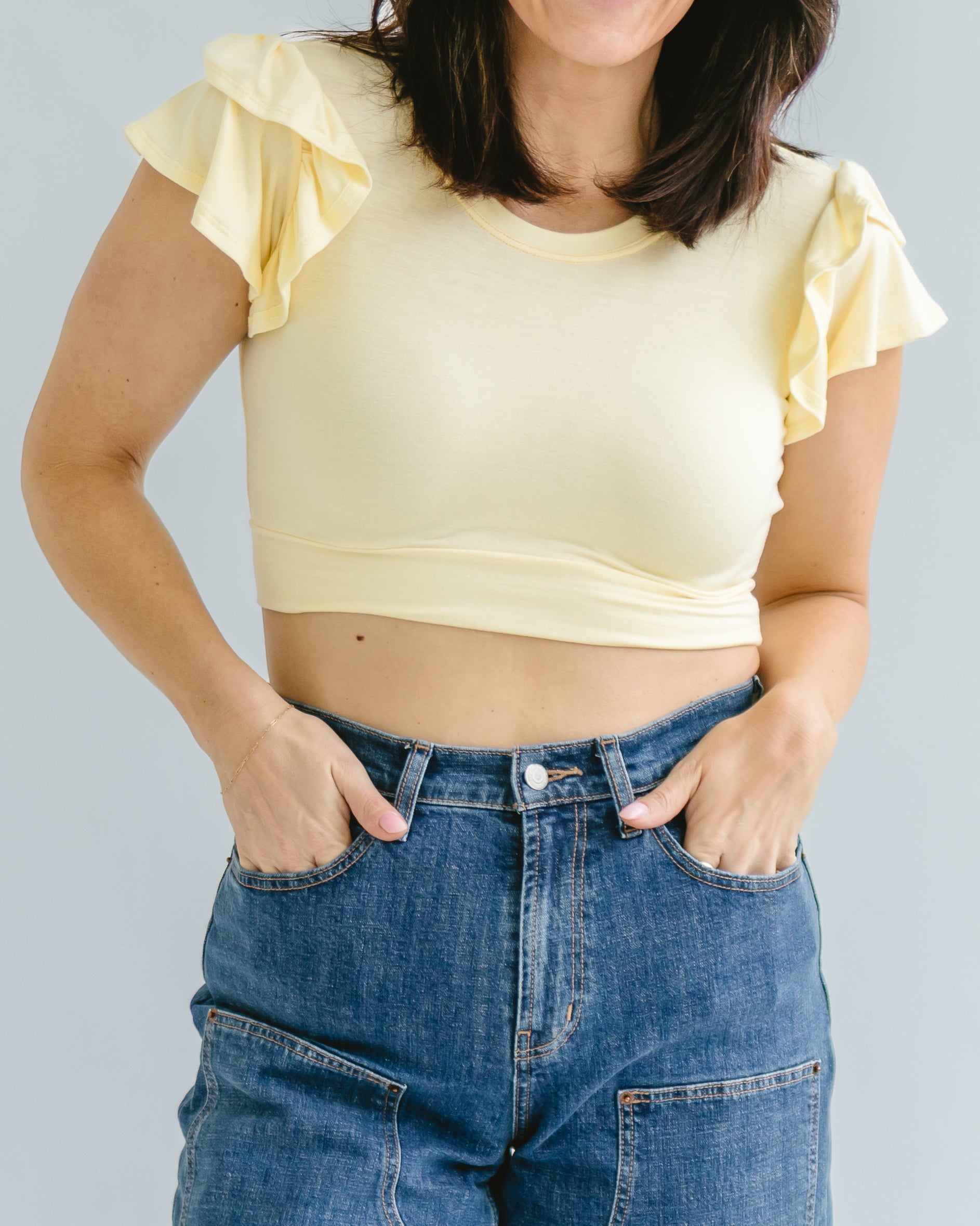 Ruffle Sleeve Halftee - P's One-Stop Shop 