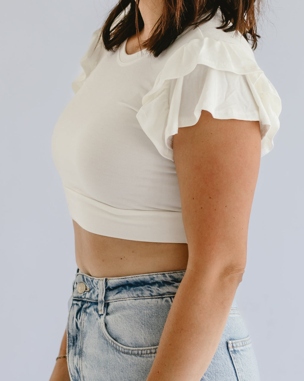 Ruffle Sleeve Halftee - P's One-Stop Shop 