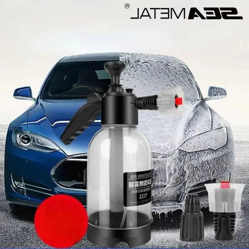 SEAMETAL 2L Car Wash Spray Bottle Foam Sprayer Hand Pump Foam Sprayer Car Air Pressure Spray Washer Auto Window Cleaning Tools - P's One-Stop Shop 
