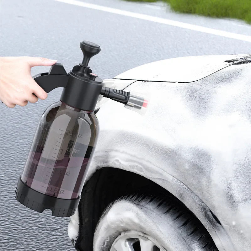 SEAMETAL 2L Car Wash Spray Bottle Foam Sprayer Hand Pump Foam Sprayer Car Air Pressure Spray Washer Auto Window Cleaning Tools - P's One-Stop Shop 