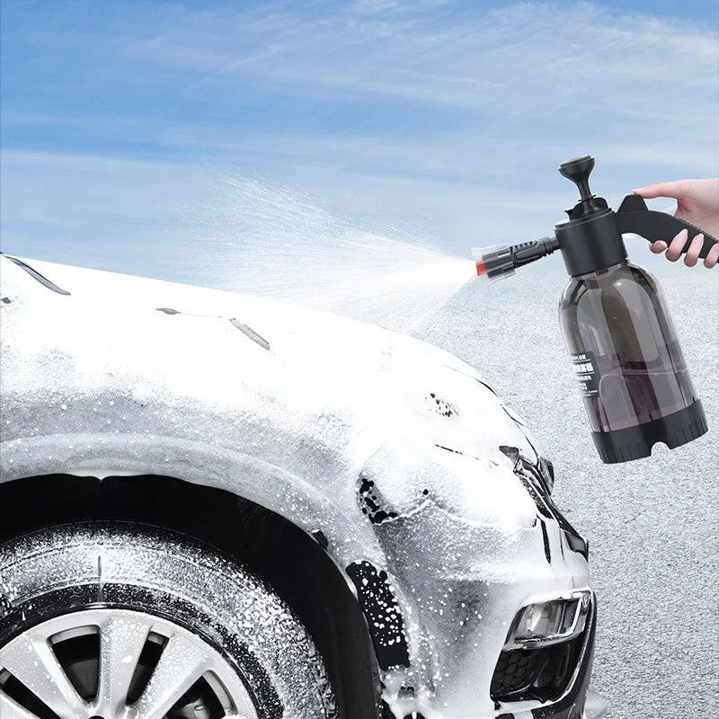 SEAMETAL 2L Car Wash Spray Bottle Foam Sprayer Hand Pump Foam Sprayer Car Air Pressure Spray Washer Auto Window Cleaning Tools - P's One-Stop Shop 