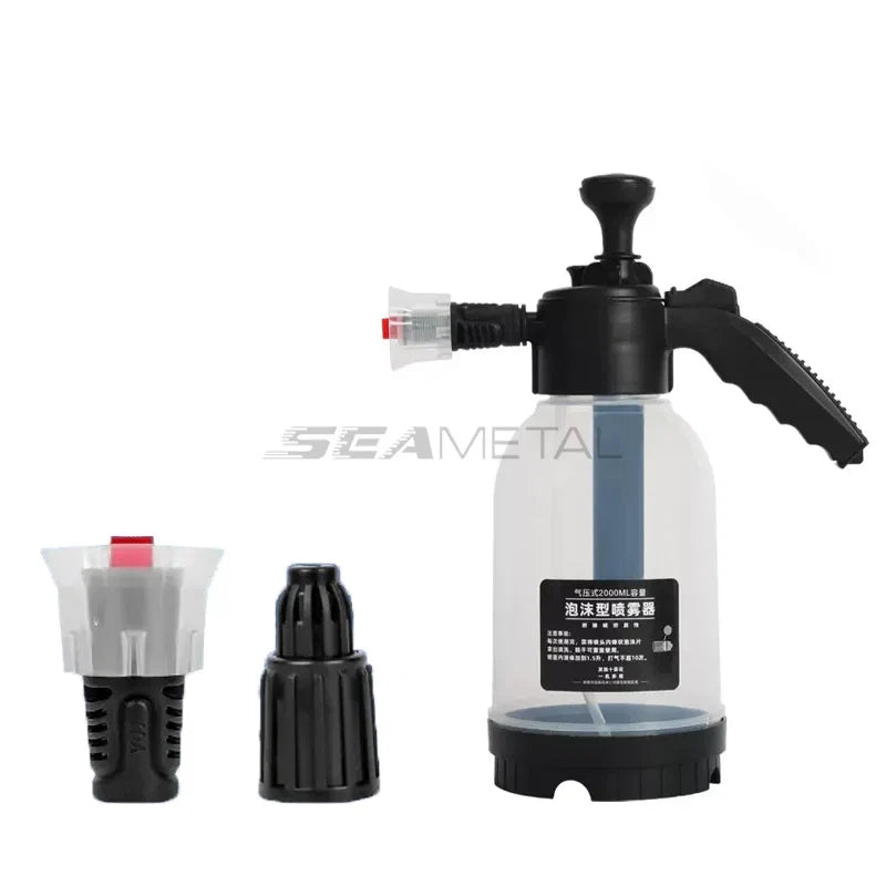 SEAMETAL 2L Car Wash Spray Bottle Foam Sprayer Hand Pump Foam Sprayer Car Air Pressure Spray Washer Auto Window Cleaning Tools - P's One-Stop Shop 