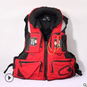 Sea Fishing Life Jacket Rock Fishing Fishing Waistcoat Multi-Function Portable Swimming Large Buoyancy - P's One-Stop Shop 