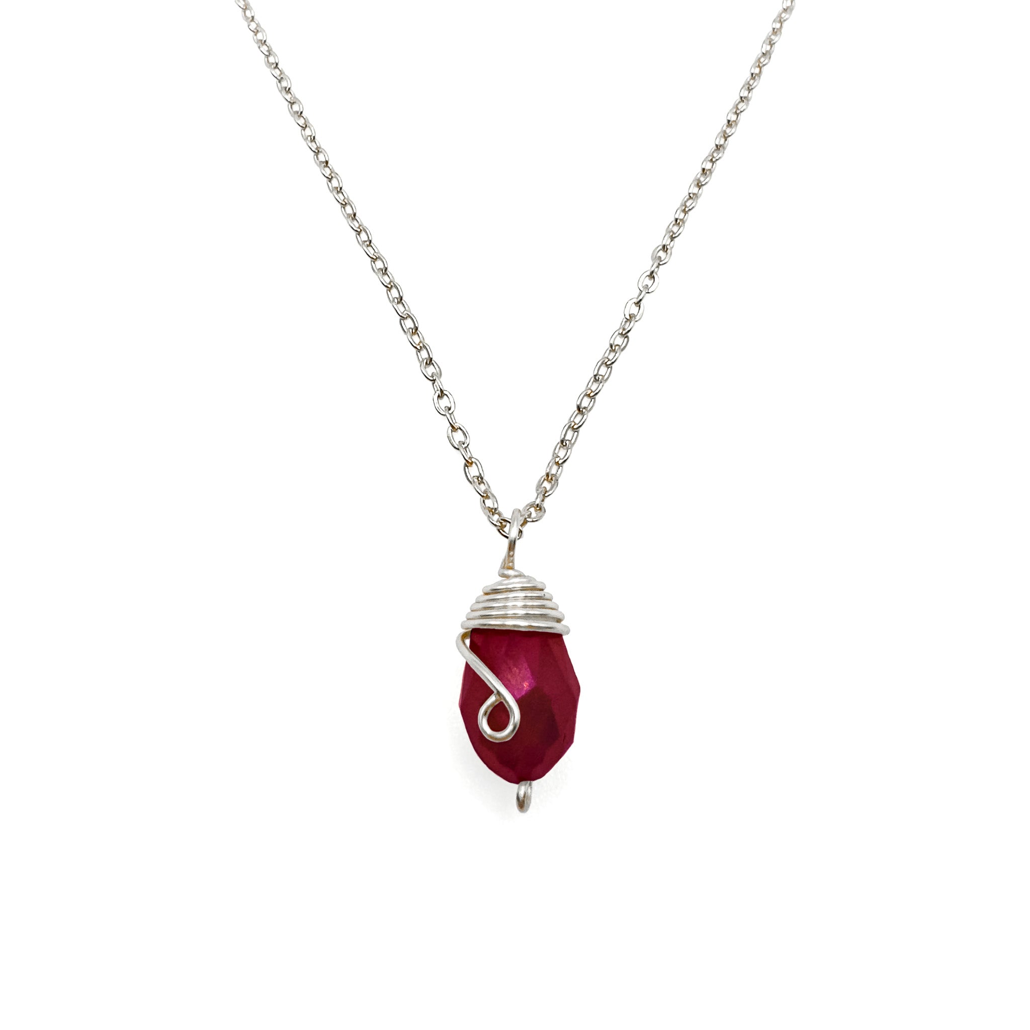 Silver Birthstone necklace - P's One-Stop Shop 
