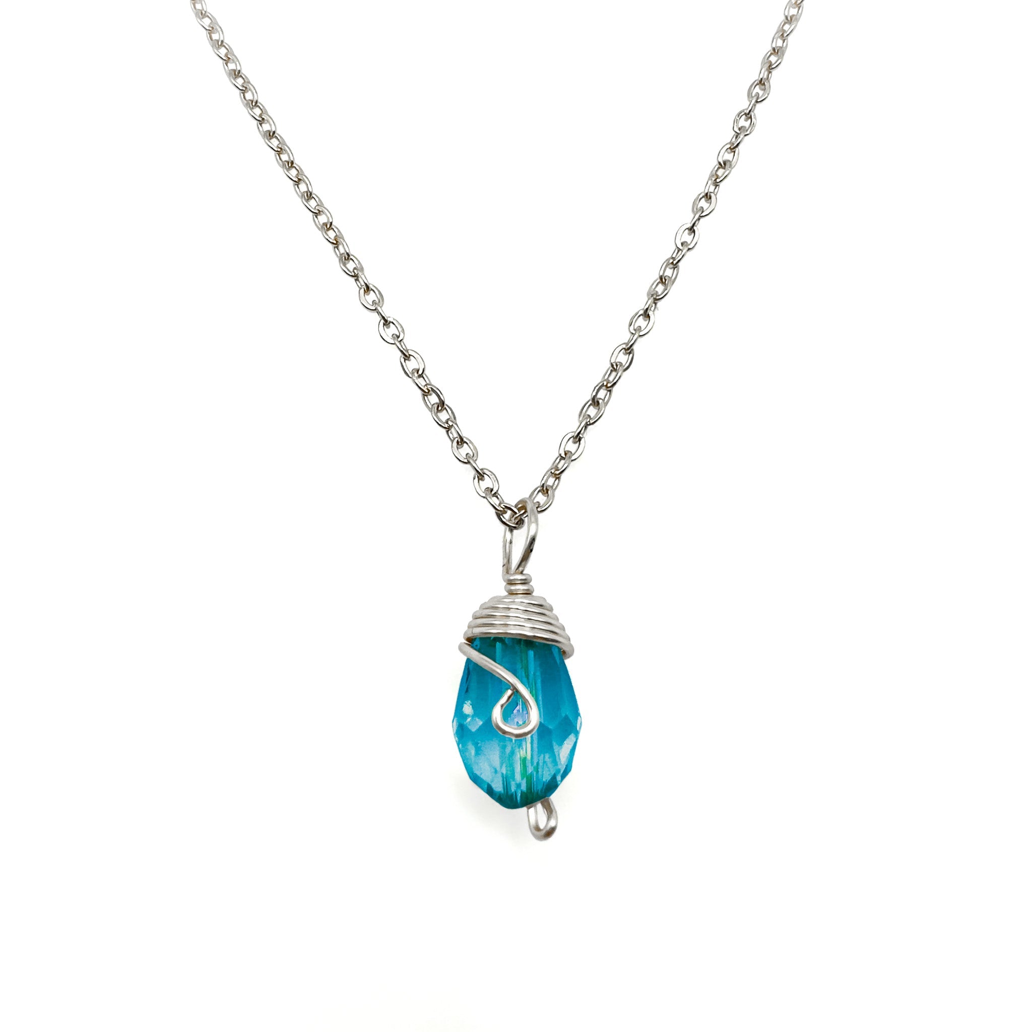 Silver Birthstone necklace - P's One-Stop Shop 