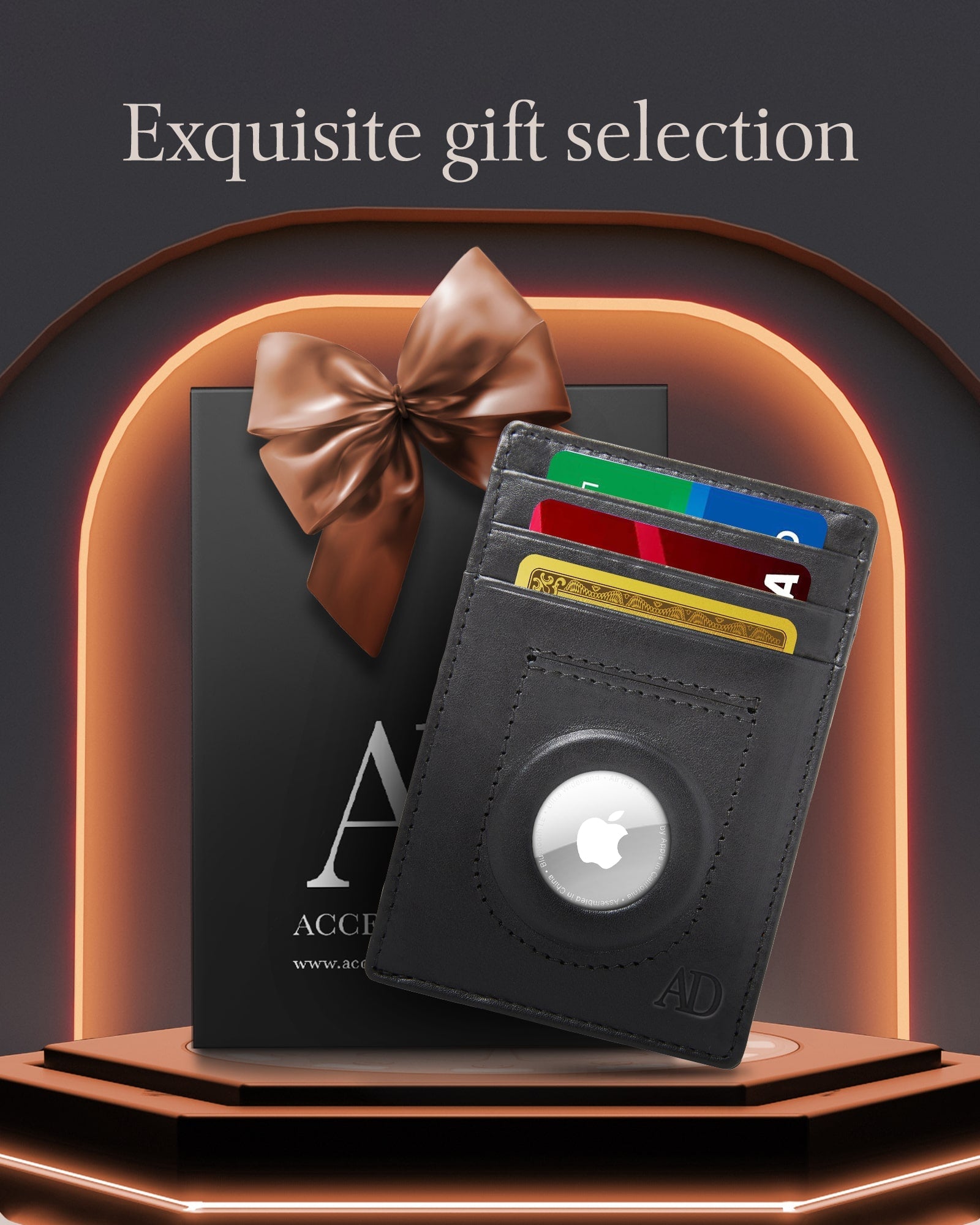 Slim Card Holder With Air Tag Holder - P's One-Stop Shop 