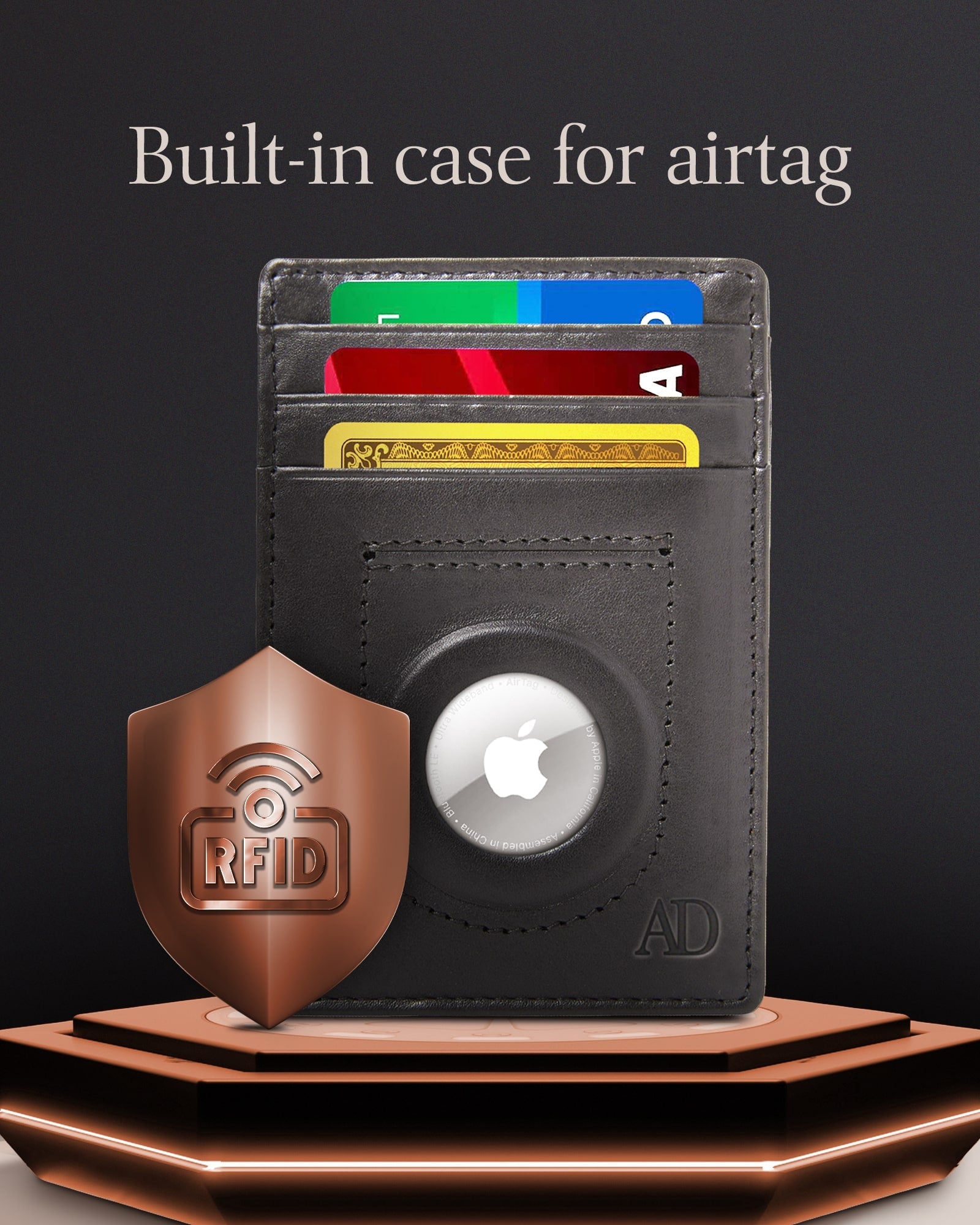 Slim Card Holder With Air Tag Holder - P's One-Stop Shop 
