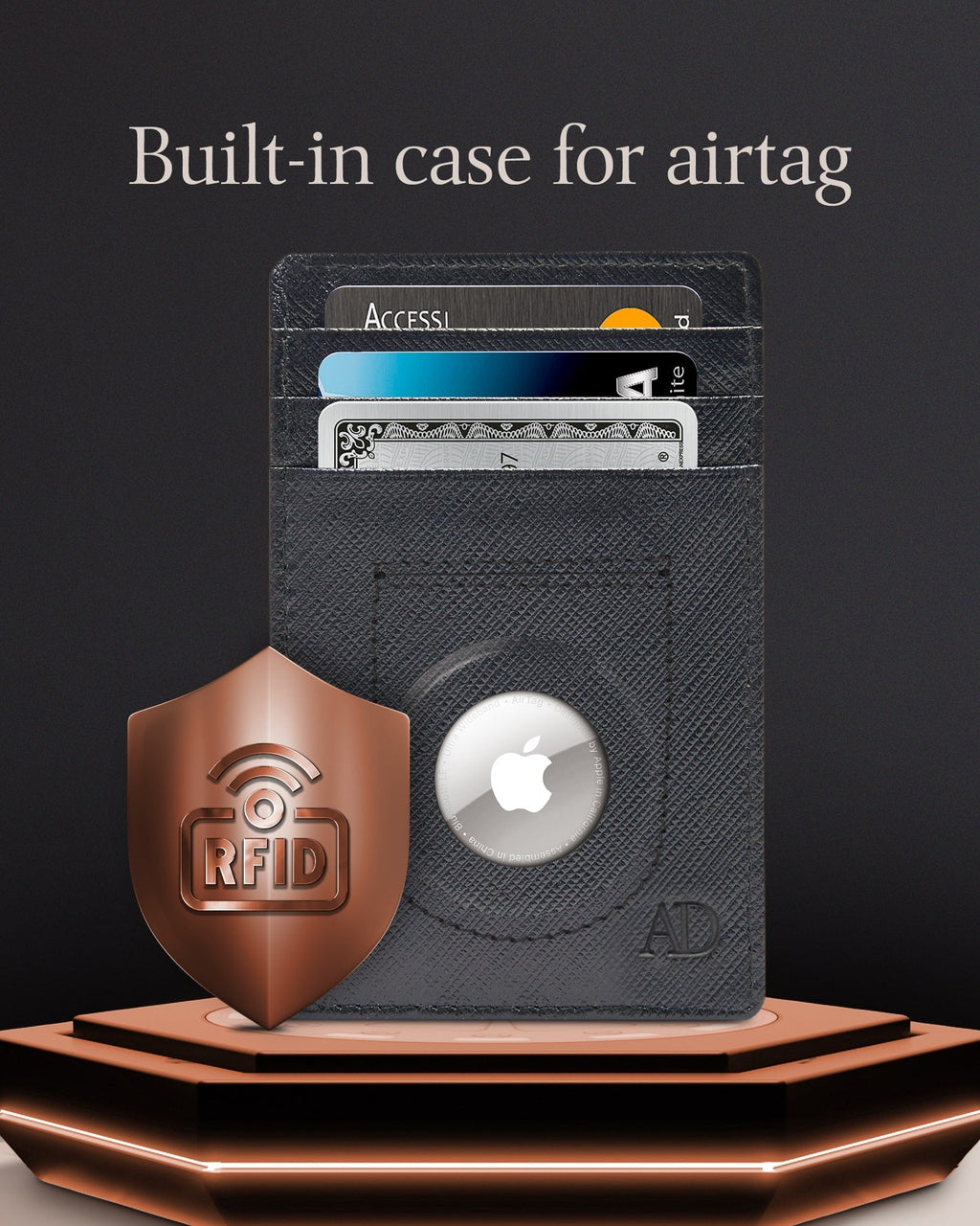 Slim Card Holder With Air Tag Holder - P's One-Stop Shop 