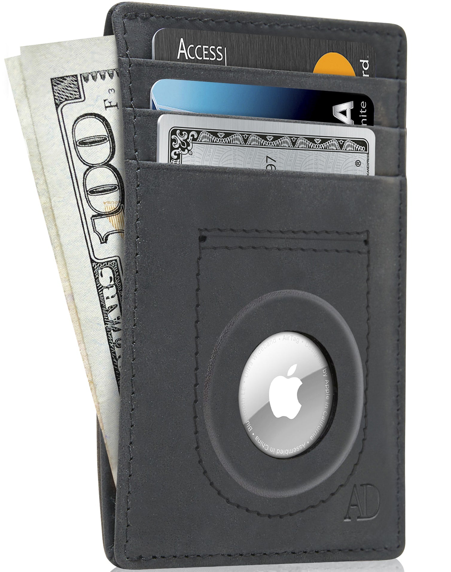 Slim Card Holder With Air Tag Holder - P's One-Stop Shop 