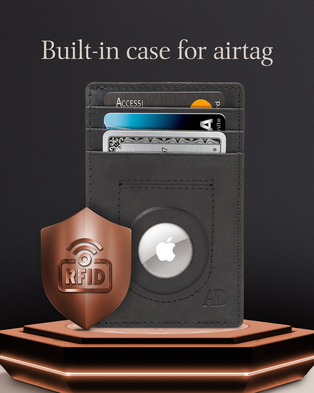 Slim Card Holder With Air Tag Holder - P's One-Stop Shop 
