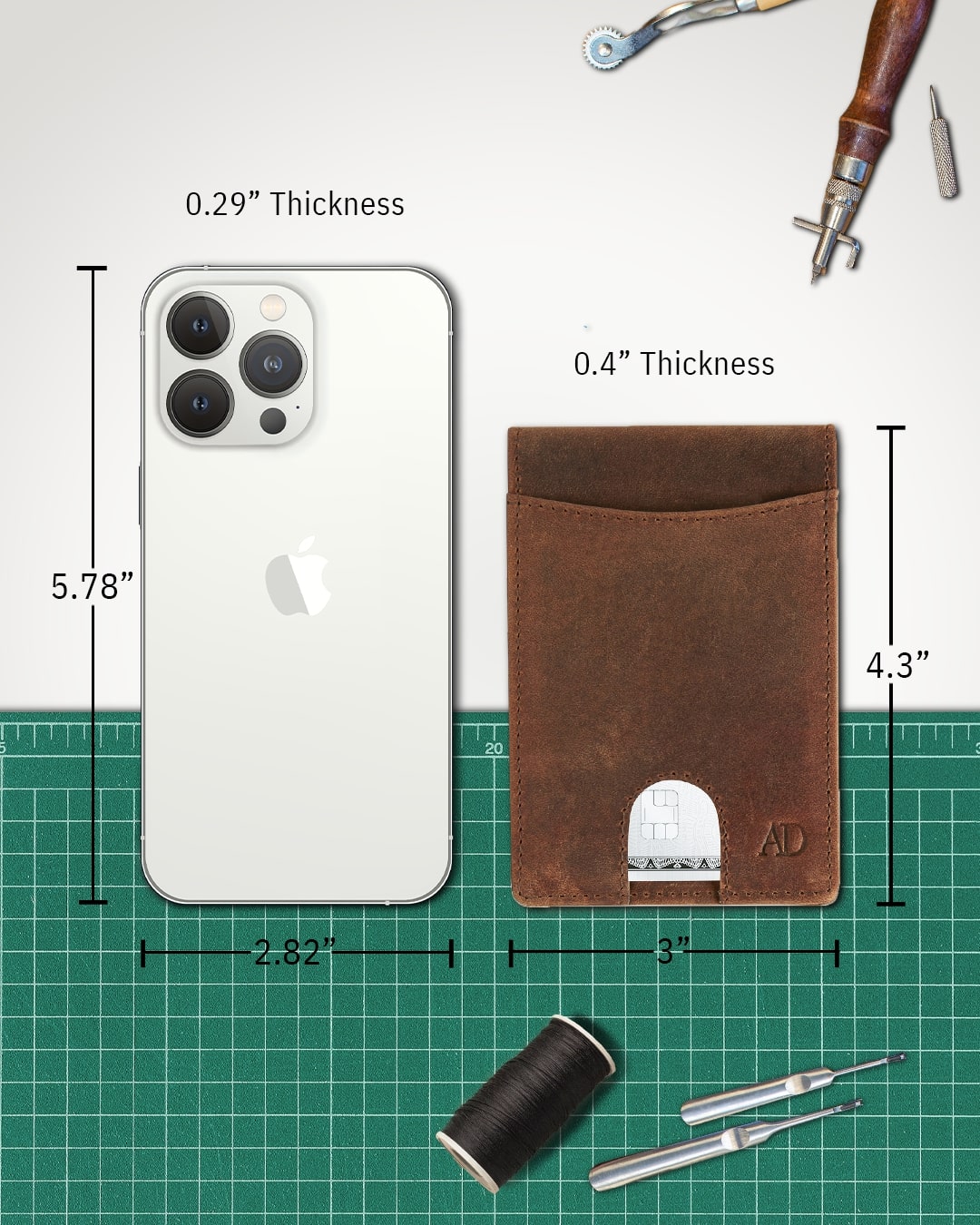 Slim Money Clip Bifold Wallet - P's One-Stop Shop 