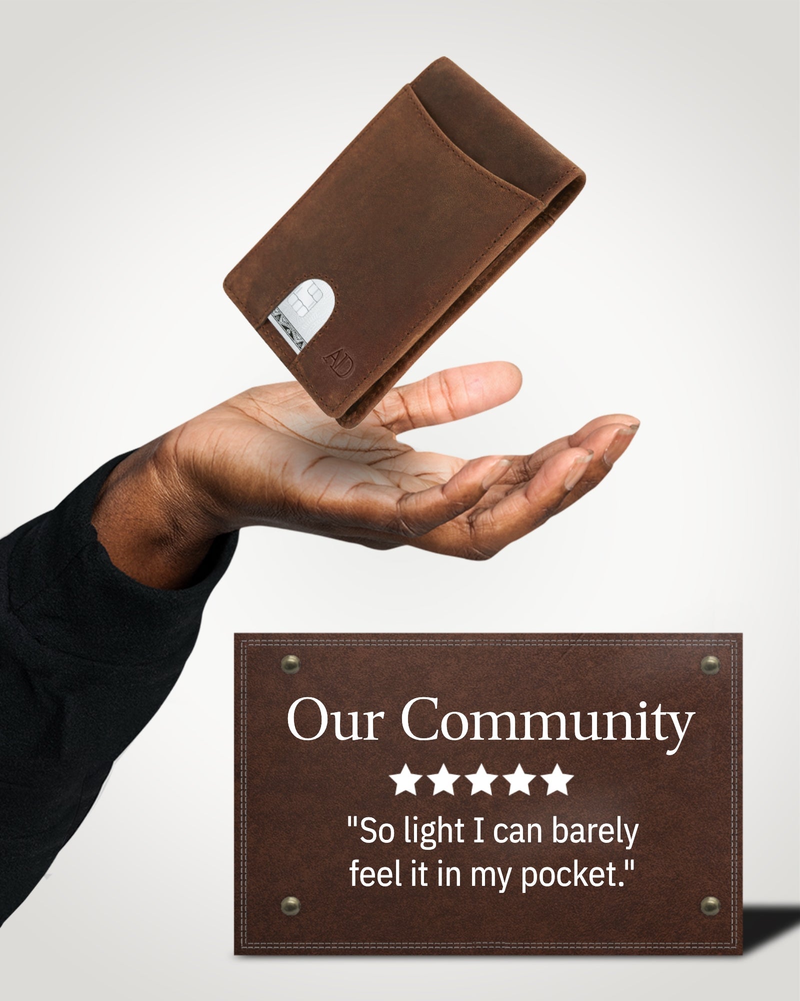 Slim Money Clip Bifold Wallet - P's One-Stop Shop 