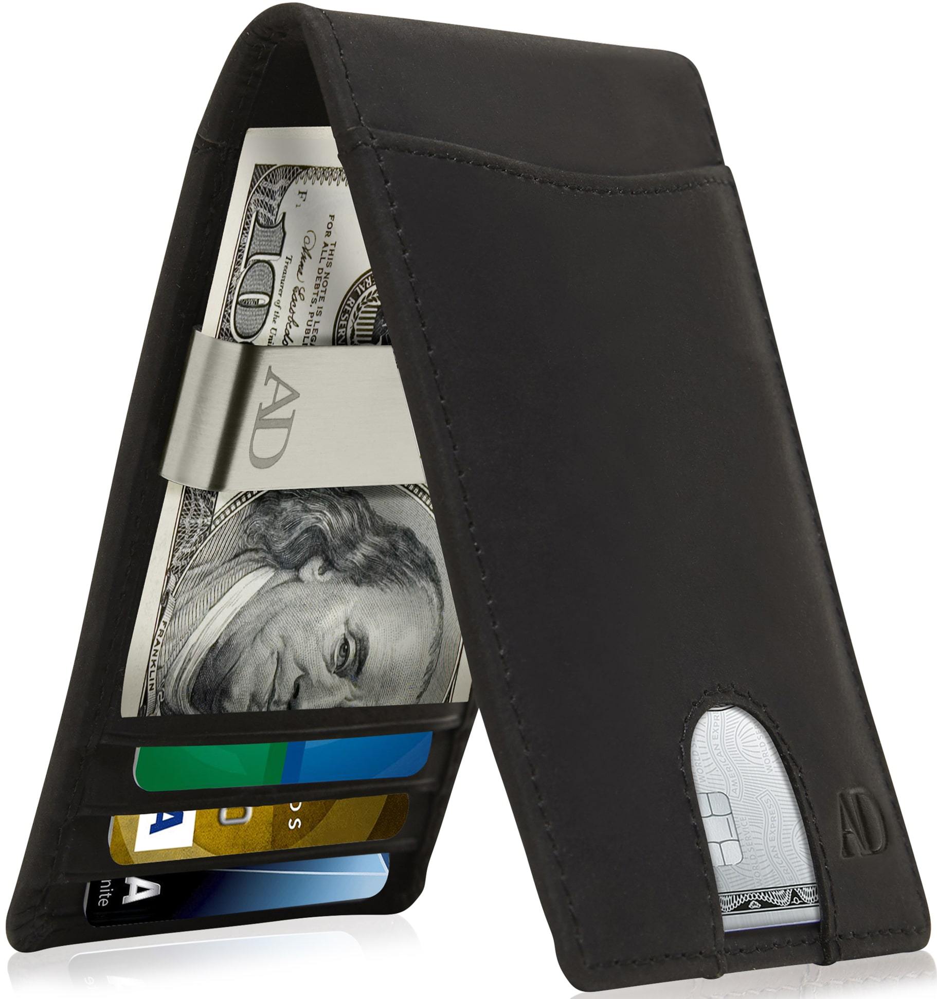 Slim Money Clip Bifold Wallet - P's One-Stop Shop 