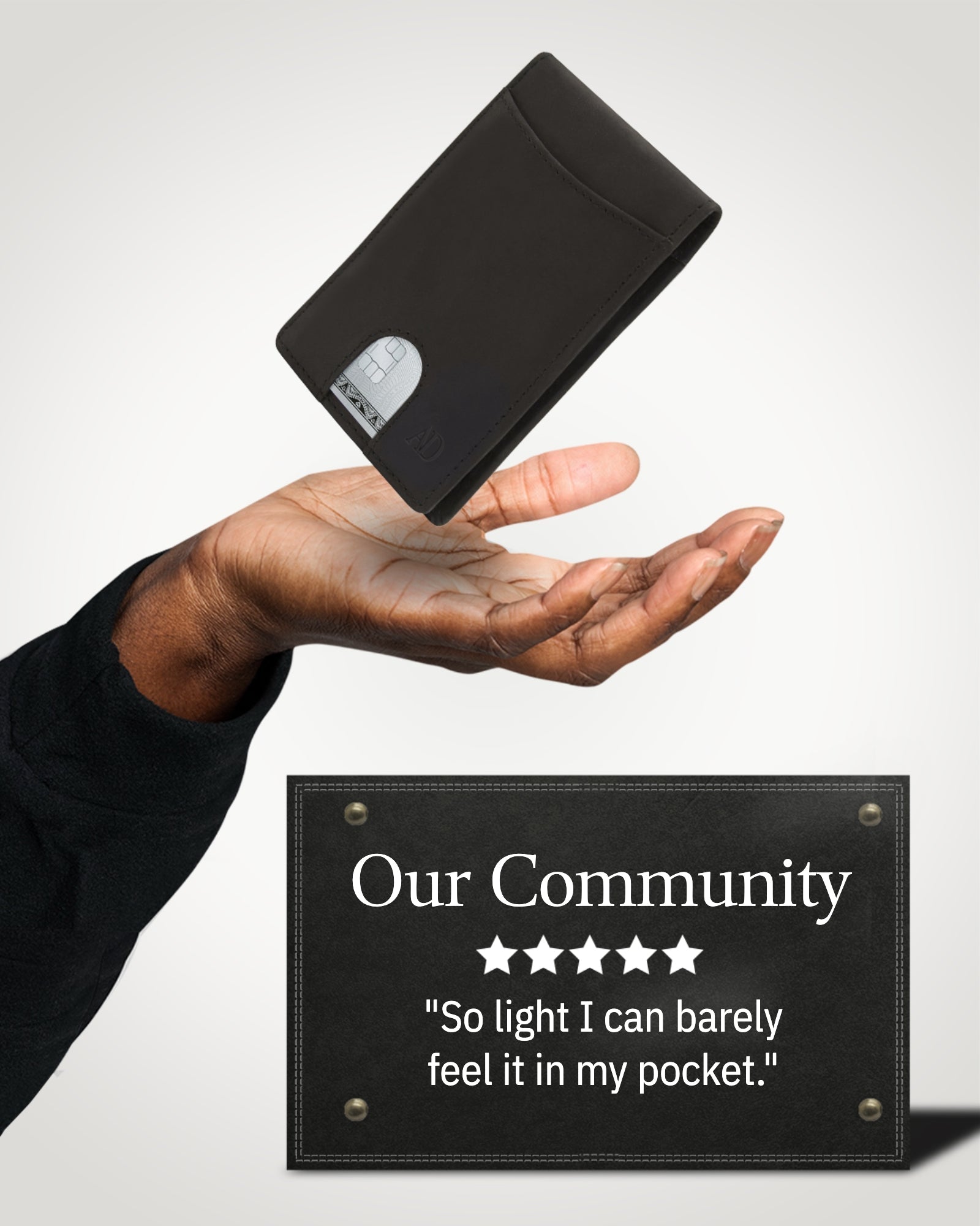 Slim Money Clip Bifold Wallet - P's One-Stop Shop 