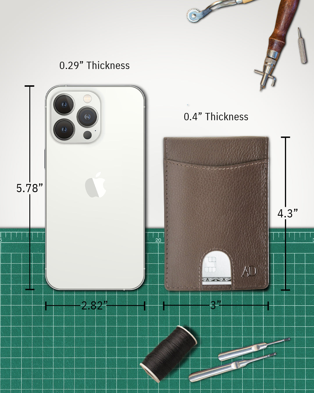 Slim Money Clip Bifold Wallet - P's One-Stop Shop 