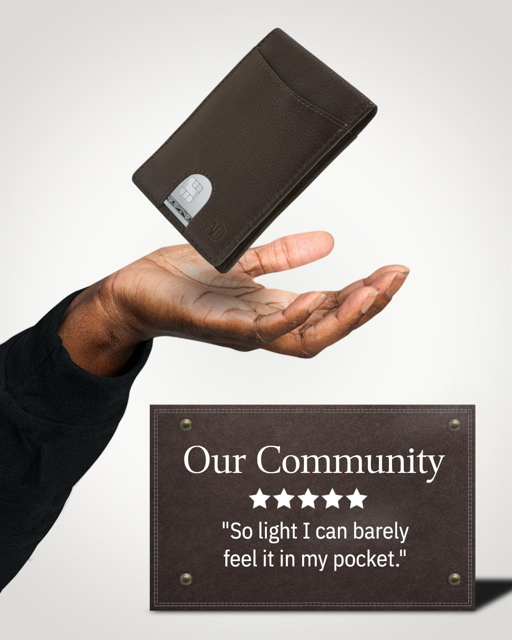 Slim Money Clip Bifold Wallet - P's One-Stop Shop 