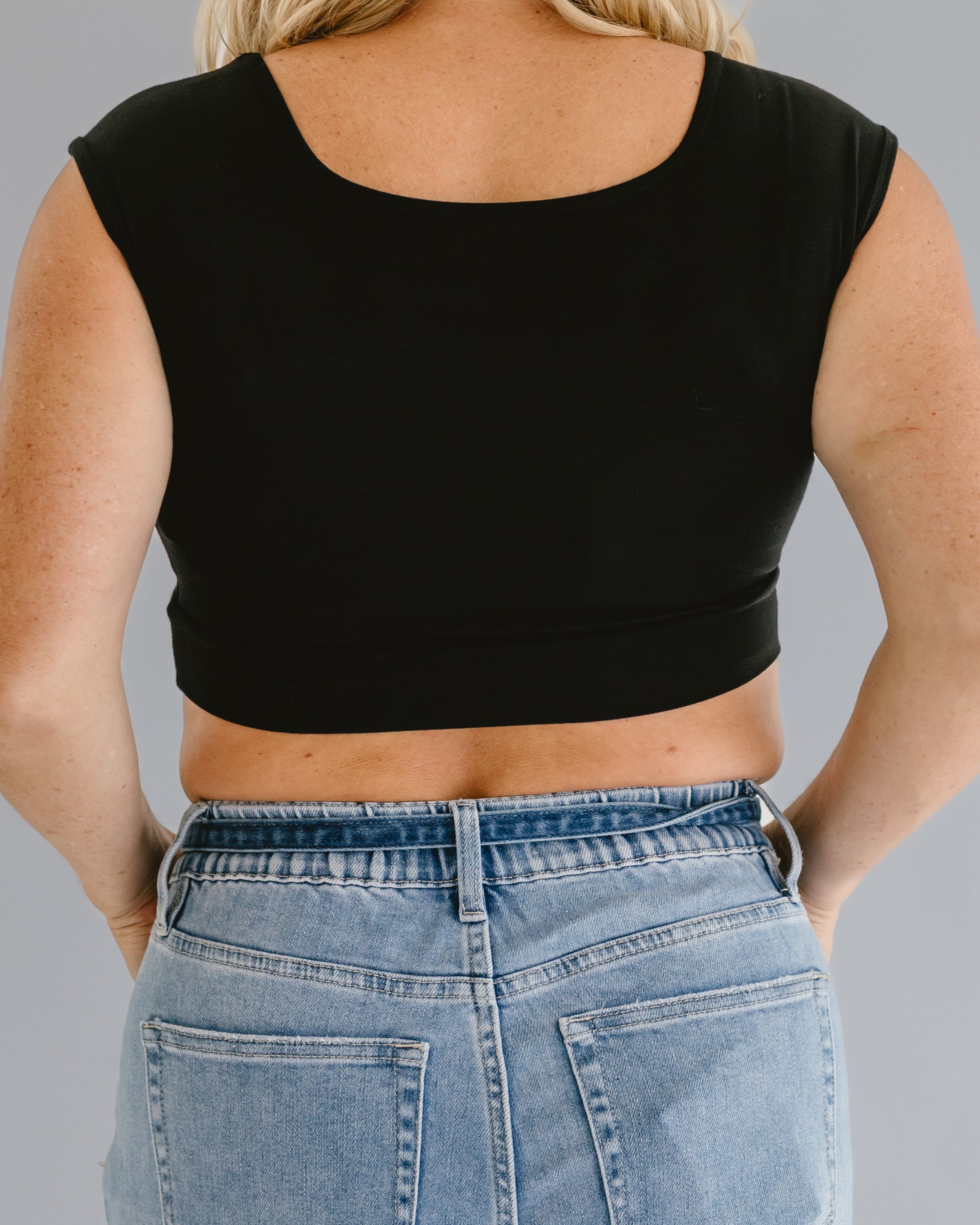 Square Neck Basic Cap Sleeve - P's One-Stop Shop 