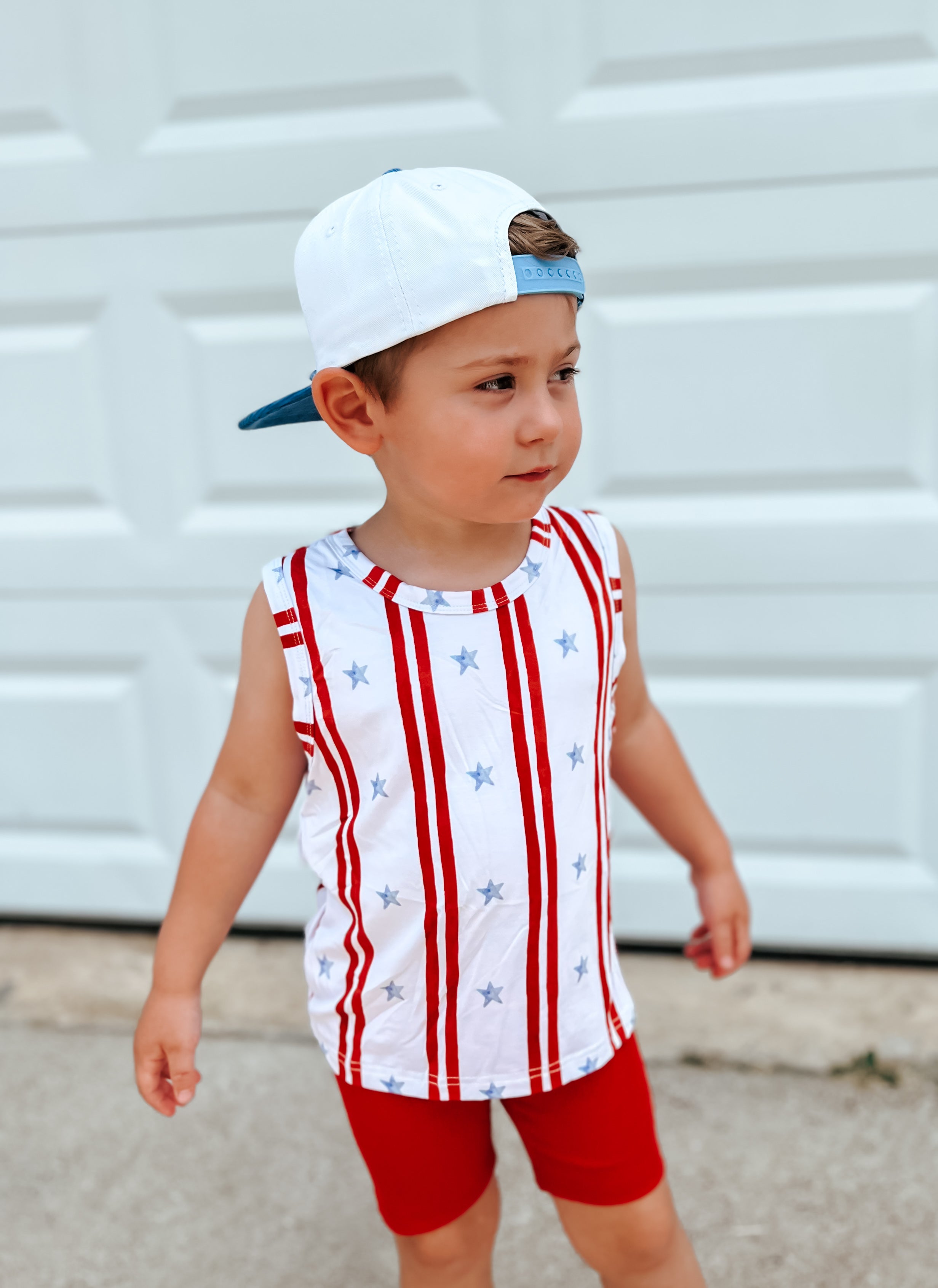 Stars & Stripes Bamboo Tank - P's One-Stop Shop 