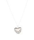 Sterling Silver Engraved Heart Pendant Neckalce - P's One-Stop Shop 