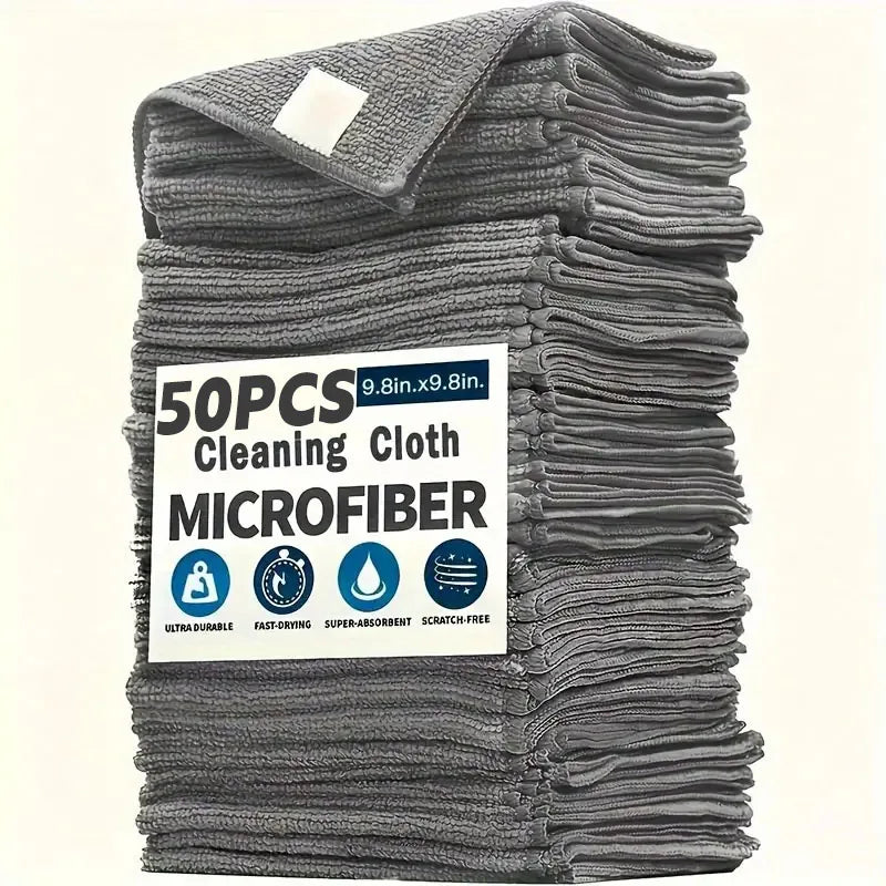 Thicken Microfiber Cleaning Cloths Lint Free Microfiber Cleaning Towel Cloths Reusable Cleaning Towels Absorbent for Car Window - P's One-Stop Shop 