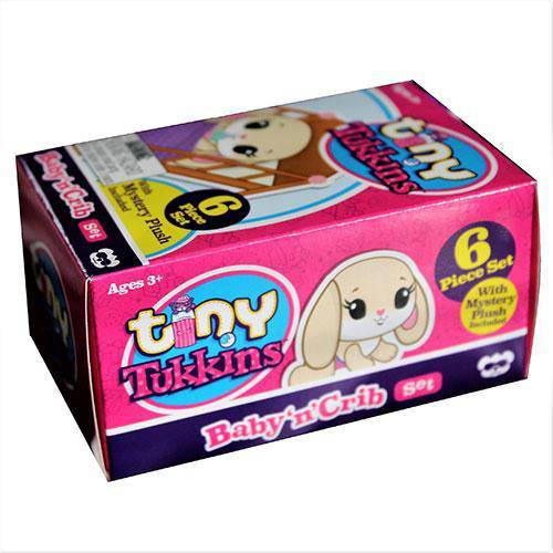 Tiny Tukkins Blind Pack - 6 piece set with Crib, Accessories and a mystery Plush - P's One-Stop Shop 