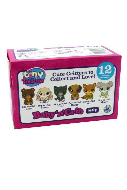Tiny Tukkins Blind Pack - 6 piece set with Crib, Accessories and a mystery Plush - P's One-Stop Shop 