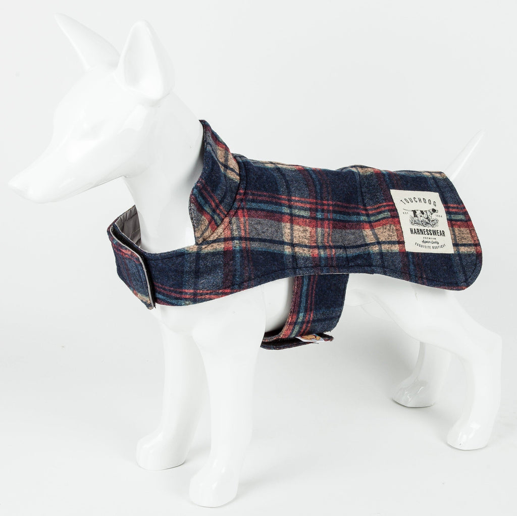 Touchdog ® 2-In-1 Tartan Plaid Dog Jacket and Matching Reversible Dog Mat - P's One-Stop Shop 