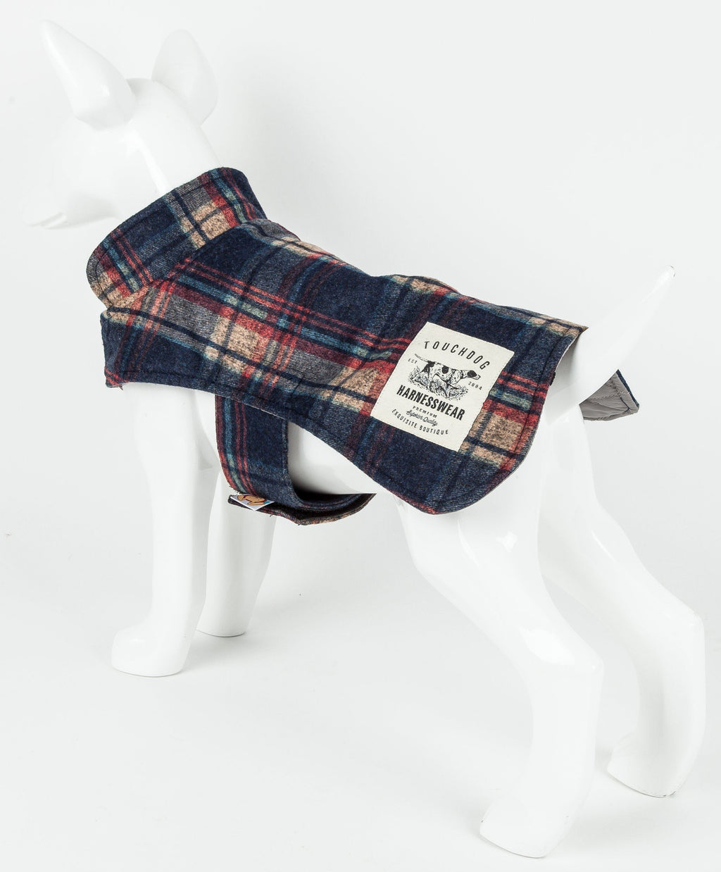 Touchdog ® 2-In-1 Tartan Plaid Dog Jacket and Matching Reversible Dog Mat - P's One-Stop Shop 