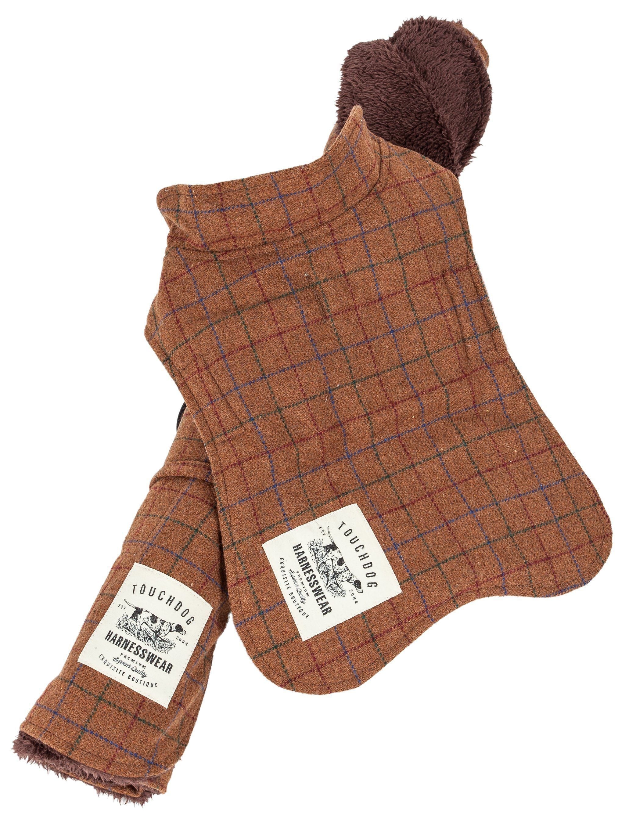 Touchdog ® 2-In-1 Windowpane Plaid Dog Jacket and Matching Reversible Dog Mat - P's One-Stop Shop 