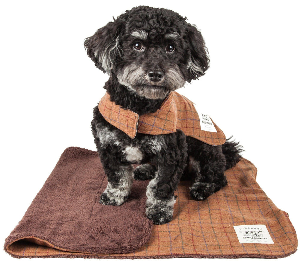 Touchdog ® 2-In-1 Windowpane Plaid Dog Jacket and Matching Reversible Dog Mat - P's One-Stop Shop 
