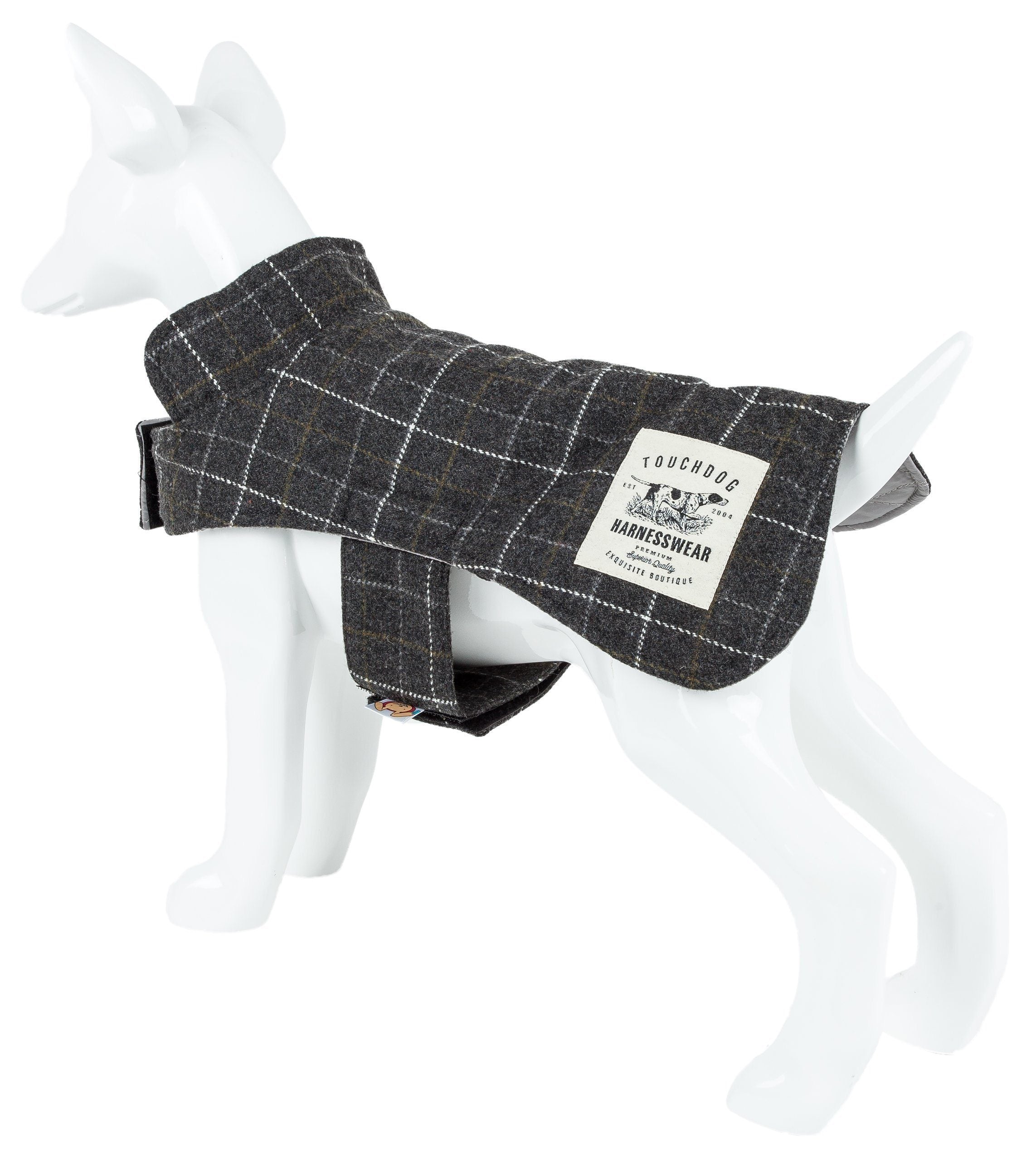 Touchdog ® 2-In-1 Windowpane Plaid Dog Jacket and Matching Reversible Dog Mat - P's One-Stop Shop 