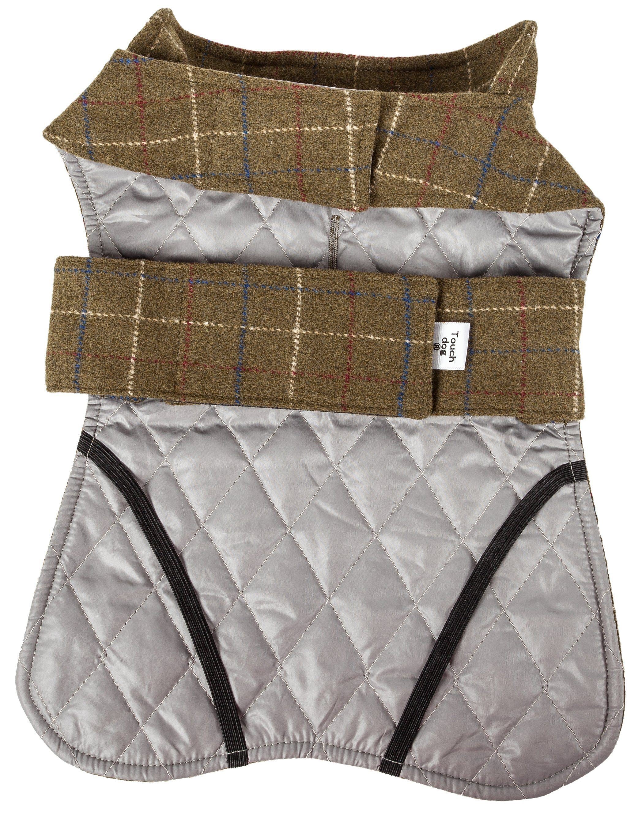 Touchdog ® 2-In-1 Windowpane Plaid Dog Jacket and Matching Reversible Dog Mat - P's One-Stop Shop 