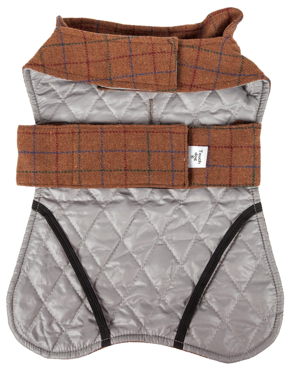 Touchdog ® 2-In-1 Windowpane Plaid Dog Jacket and Matching Reversible Dog Mat - P's One-Stop Shop 