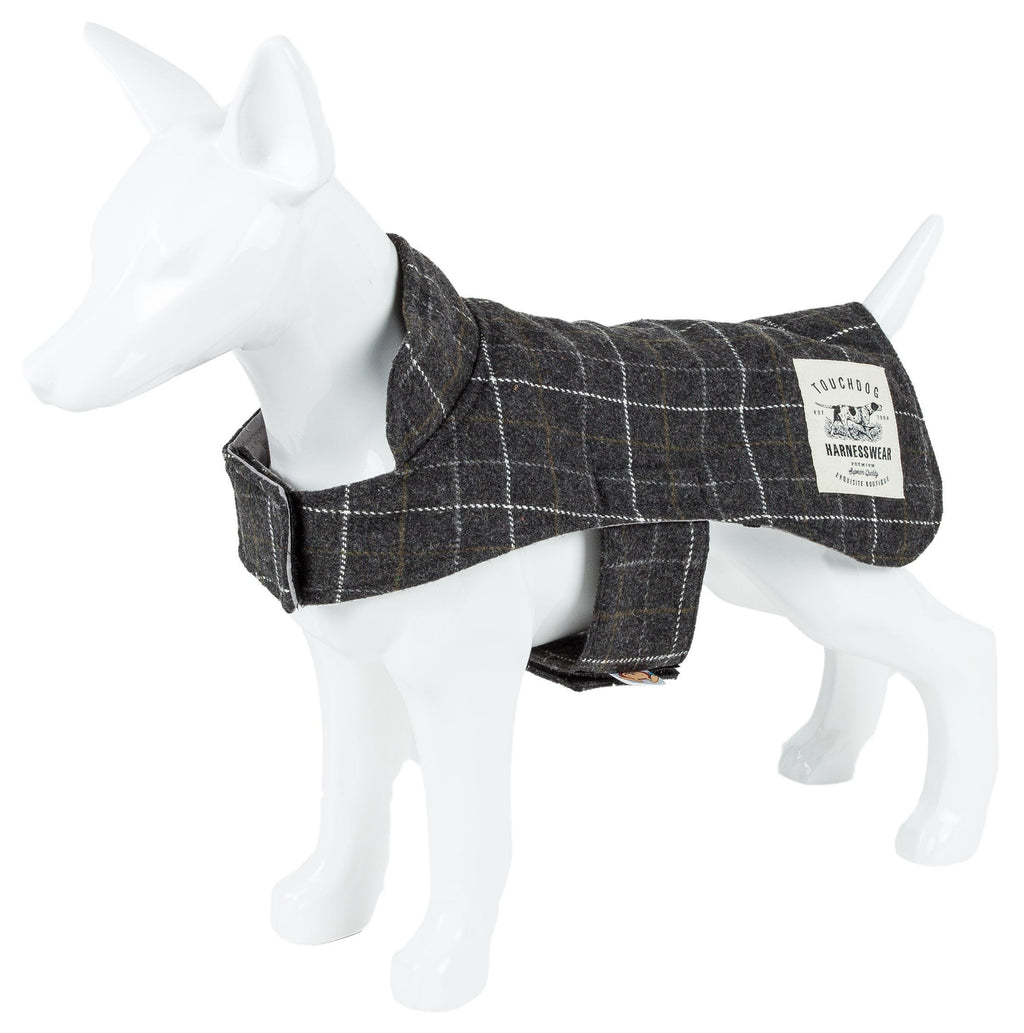 Touchdog ® 2-In-1 Windowpane Plaid Dog Jacket and Matching Reversible Dog Mat - P's One-Stop Shop 