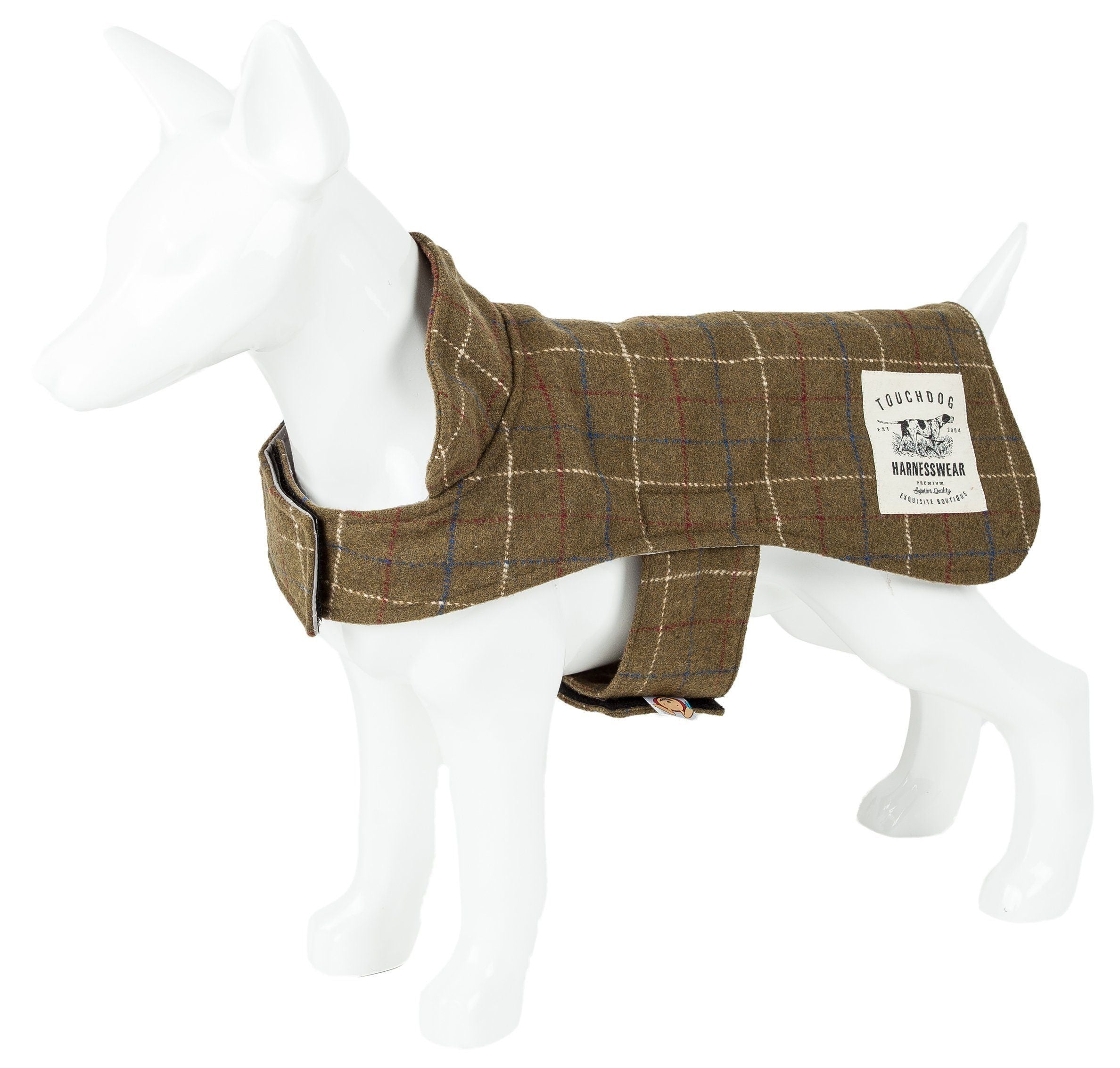 Touchdog ® 2-In-1 Windowpane Plaid Dog Jacket and Matching Reversible Dog Mat - P's One-Stop Shop 
