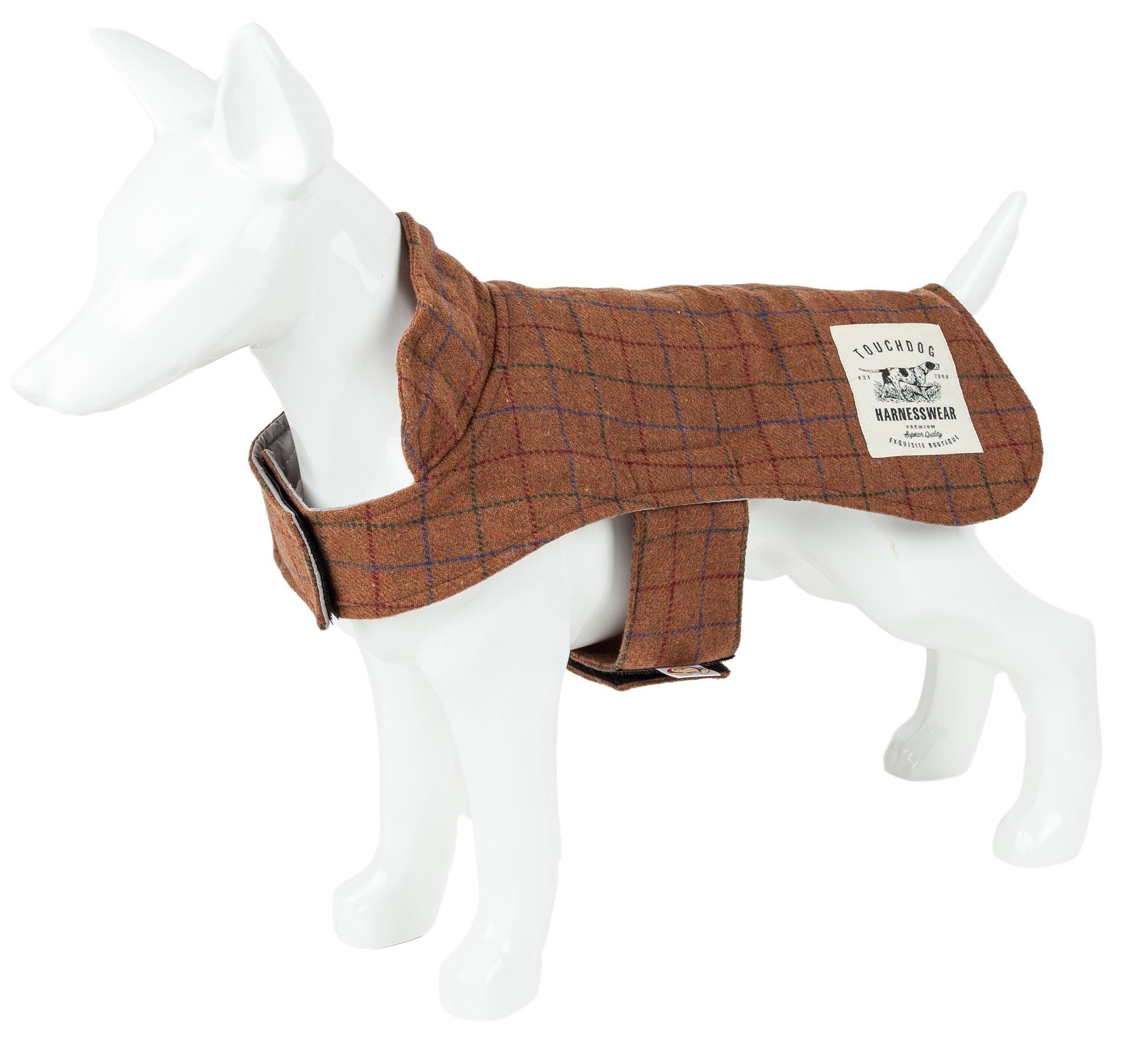 Touchdog ® 2-In-1 Windowpane Plaid Dog Jacket and Matching Reversible Dog Mat - P's One-Stop Shop 