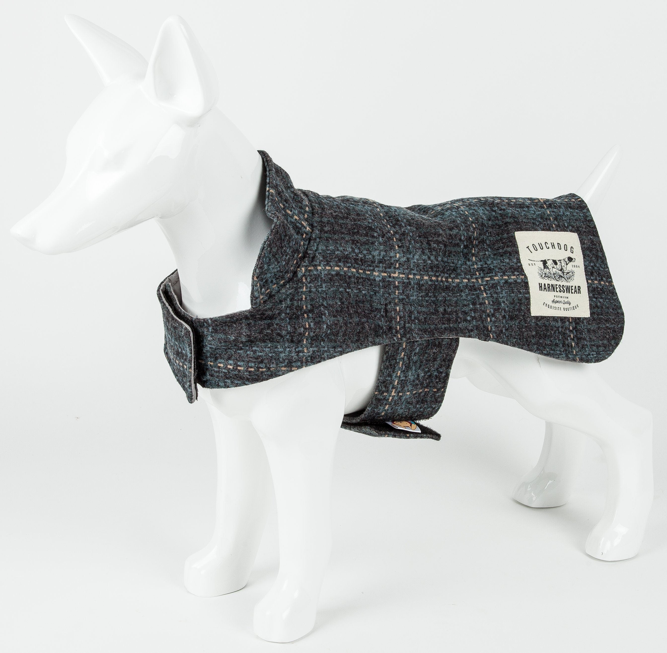 Touchdog ® 2-In-1 Windowpane Plaid Matching Dog Jacket and Reversible Dog Mat - P's One-Stop Shop 