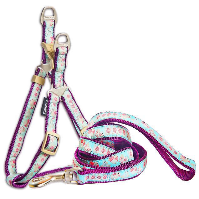 Touchdog 'Avery Patterned' Tough Stitched Dog Harness and Leash - P's One-Stop Shop 