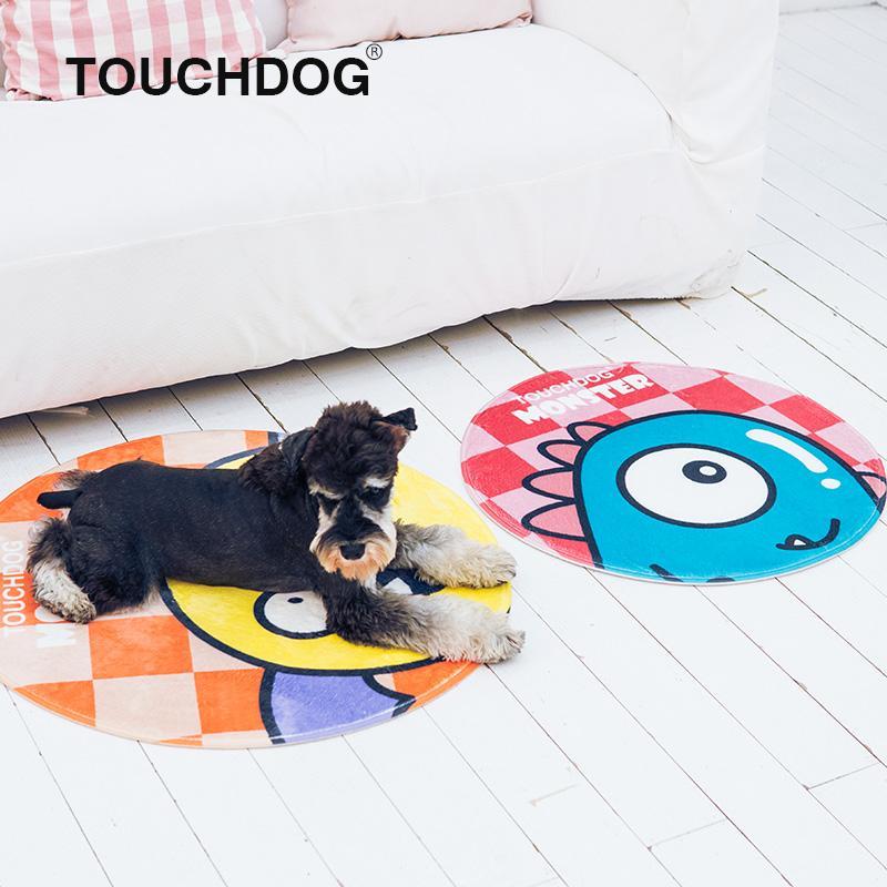 Touchdog Cartoon Sleepy Monster Rounded Cat and Dog Mat - P's One-Stop Shop 