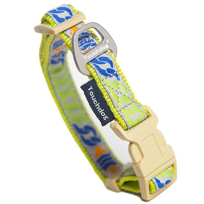Touchdog 'Chain Printed' Tough Stitched Embroidered Collar and Leash - P's One-Stop Shop 