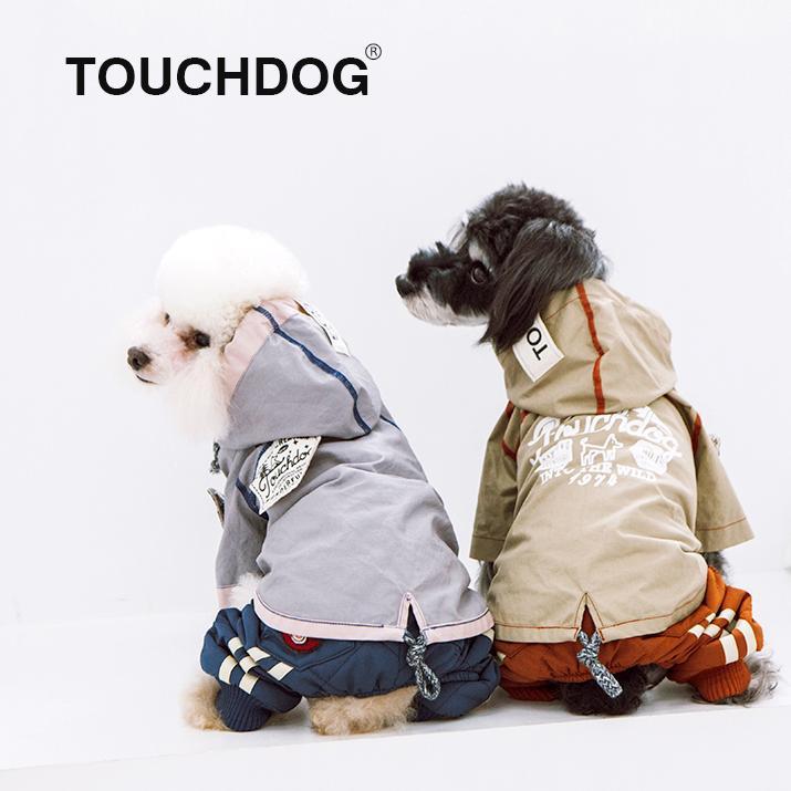 Touchdog 'Cloudburst' Reversible Fashion Waterproof Dog Raincoat - P's One-Stop Shop 