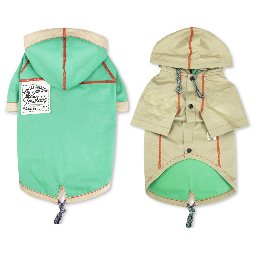 Touchdog 'Cloudburst' Reversible Fashion Waterproof Dog Raincoat - P's One-Stop Shop 