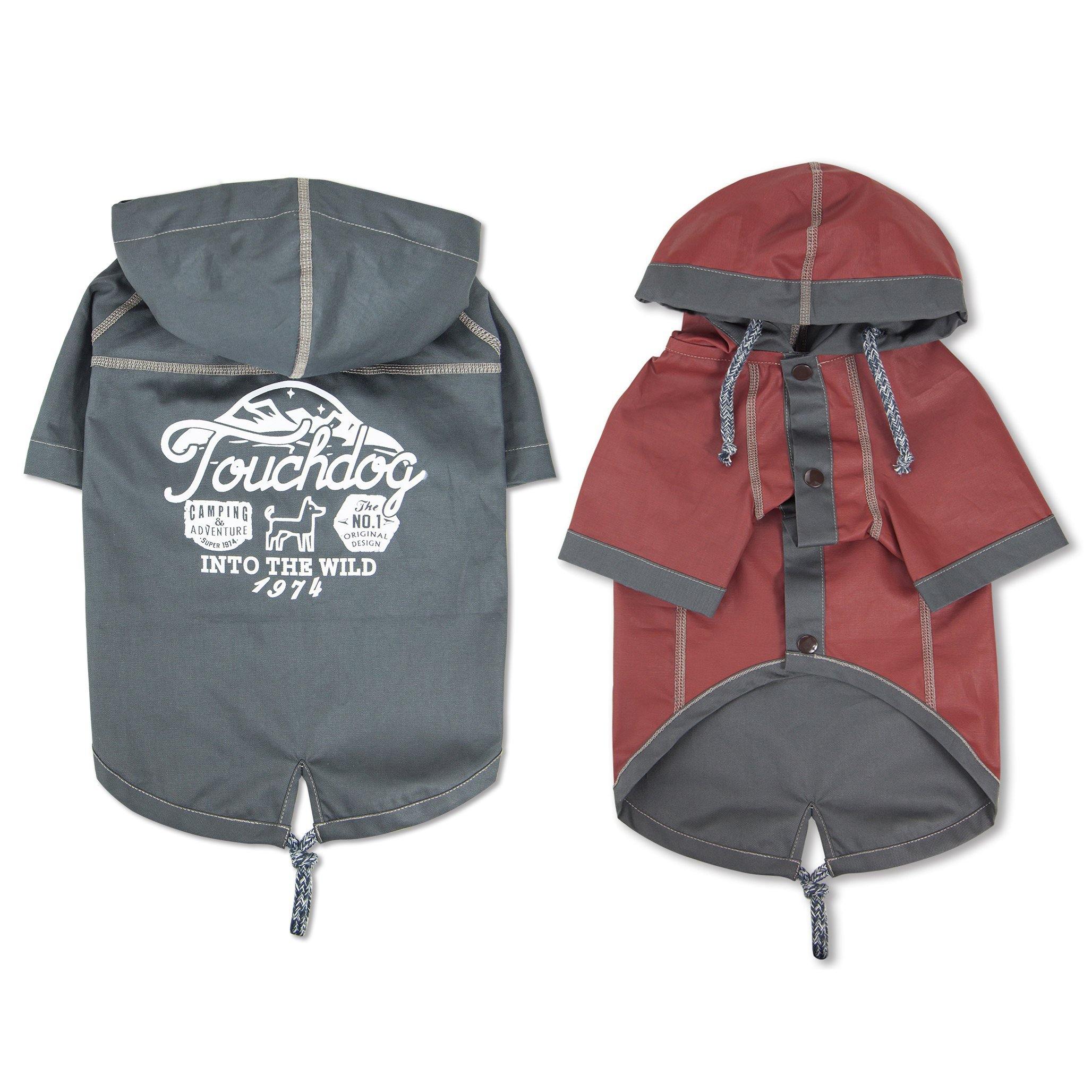 Touchdog 'Cloudburst' Reversible Fashion Waterproof Dog Raincoat - P's One-Stop Shop 
