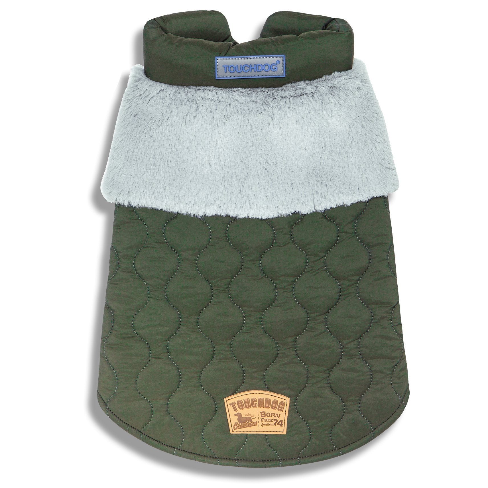 Touchdog 'Furrost-Bite' Fur and Fleece Designer Fashion Dog Jacket - P's One-Stop Shop 