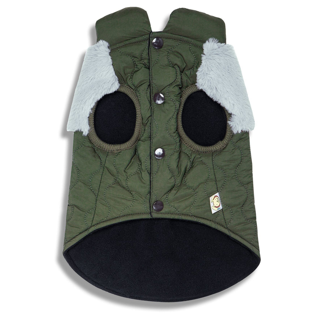 Touchdog 'Furrost-Bite' Fur and Fleece Designer Fashion Dog Jacket - P's One-Stop Shop 