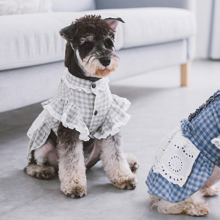 Touchdog 'I love Poochi' Classical Plaid Fashion Designer Dog Dress - P's One-Stop Shop 