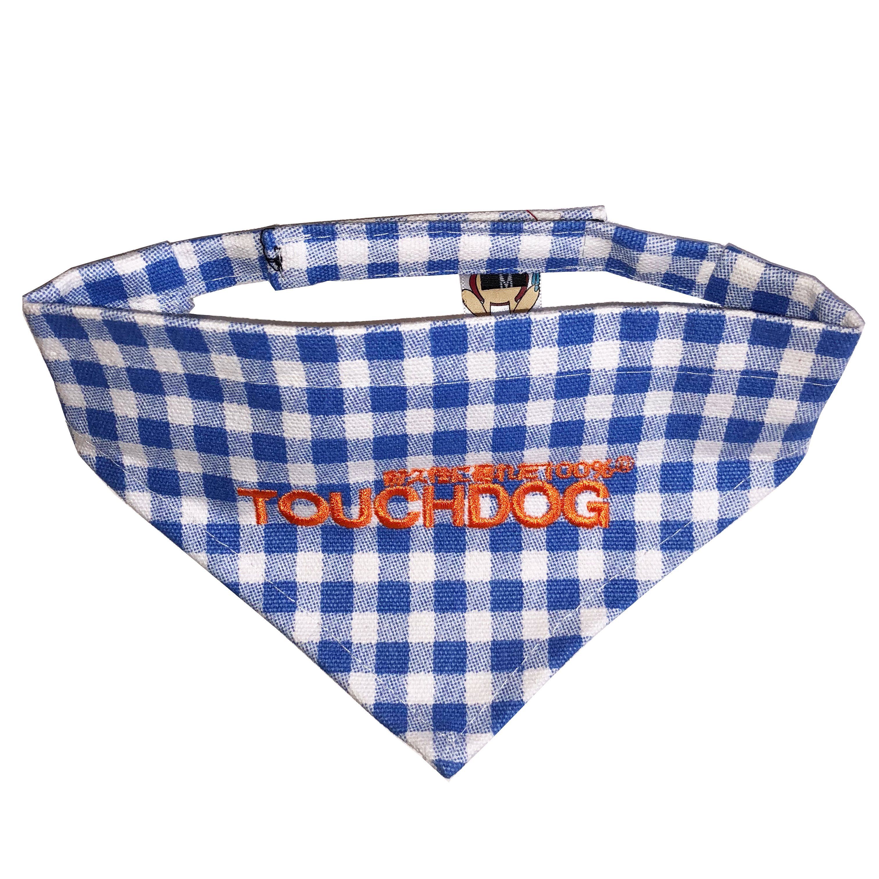 Touchdog Plaid Patterned Hook-and-Loop Fashion Dog Bandana - P's One-Stop Shop 