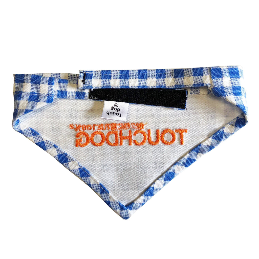 Touchdog Plaid Patterned Hook-and-Loop Fashion Dog Bandana - P's One-Stop Shop 