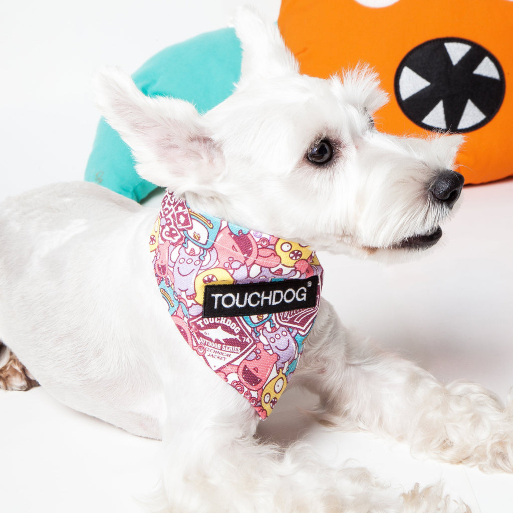 Touchdog Polka-dot Patterned Hook-and-Loop Fashion Dog Bandana - P's One-Stop Shop 